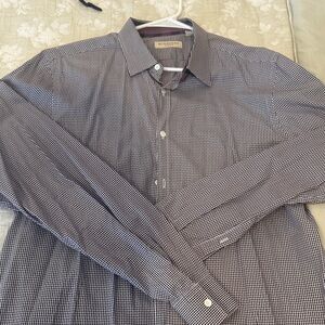 Burberry Black and White Gingham Shirt